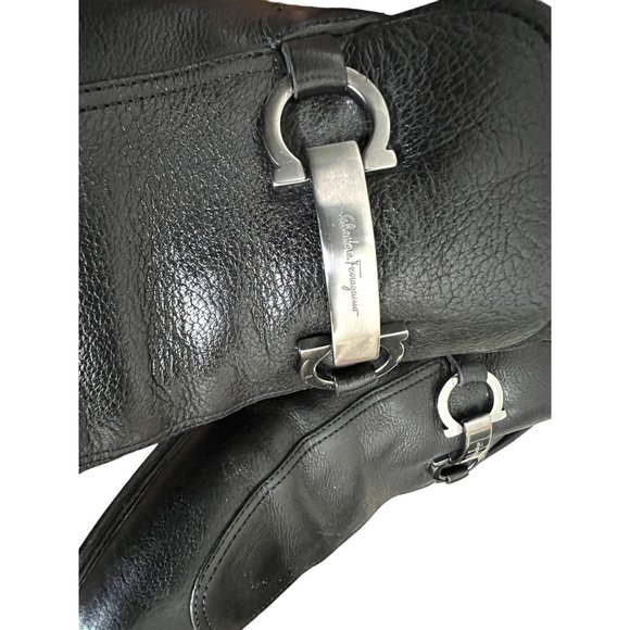 Salvatore Ferragamo black leather men classic slip ons shoes size 11.5 E main image 14